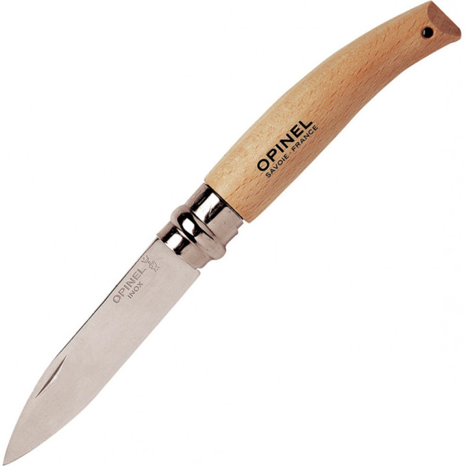Нож OPINEL №8, садовый, нержавеющая сталь, блистер 001216